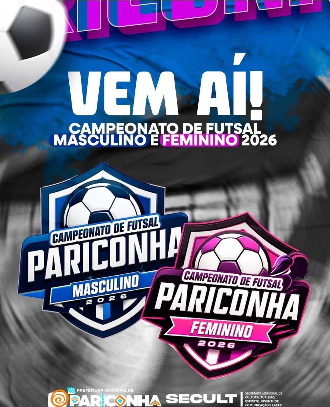 Pariconha confirma edição 2026 do Campeonato Municipal de Futsal nas modalidades masculina e feminina