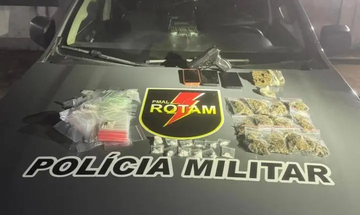 Polícia Militar apreende drogas e captura foragido da Justiça em Maceió