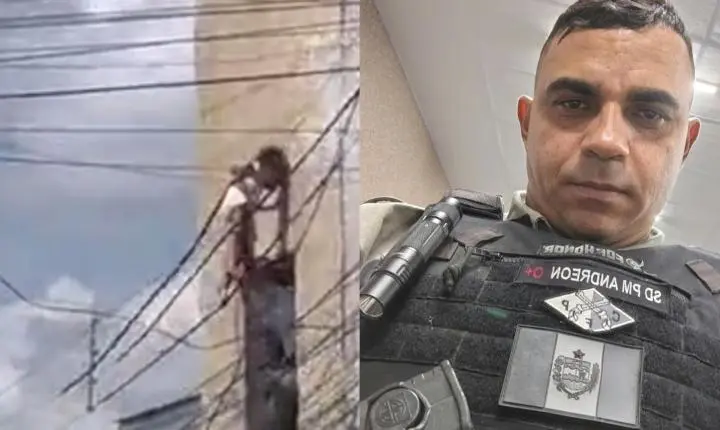Policial militar salva criança presa em fiação elétrica após queda em Delmiro Gouveia